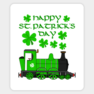 St. Patrick's Day Steam Train Model Railroad Enthusiast Sticker